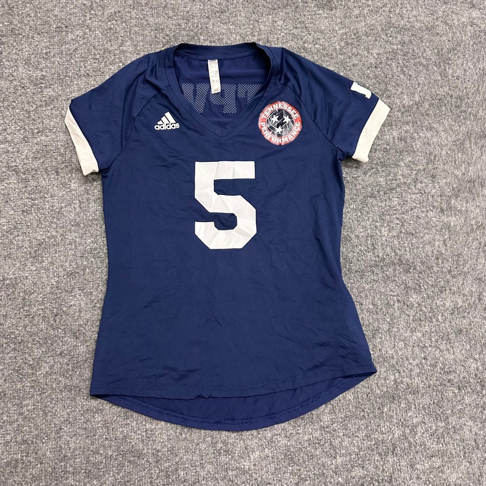 Adidas Jersey Womens Size S Navy Blue Tennessee Performance Volleyball TPV 5